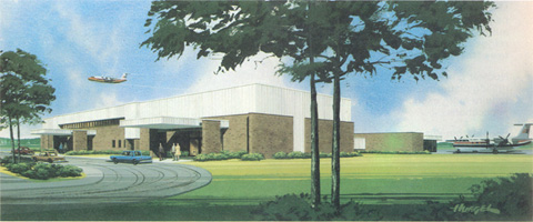 1960s Airport Illustration 