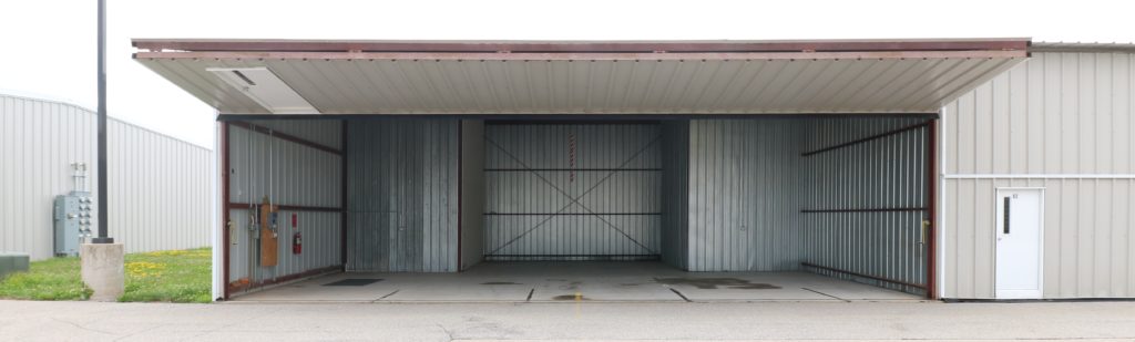 Hangar front open