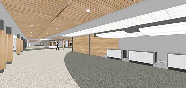 Upgrades to ticket counter and lobby