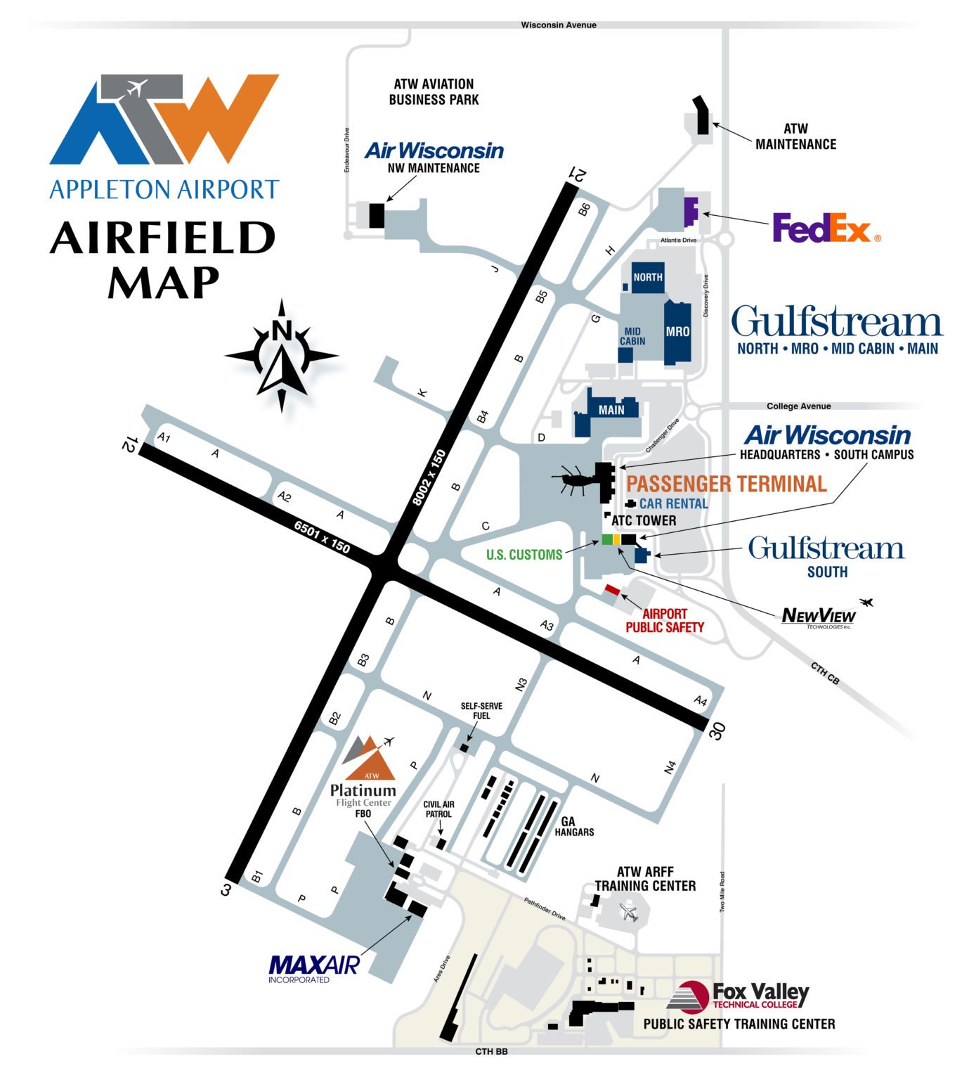 Airfield Layout - Appleton International Airport (ATW)