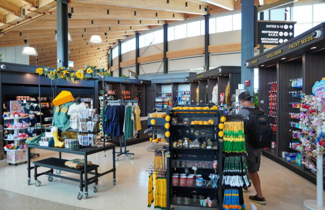 Traveler shopping in the North River Trading Co